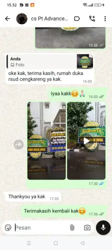 Testimonial Papan Bunga Pernikahan sayan